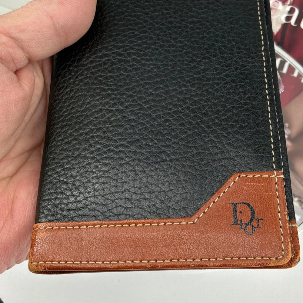 Dior Black and Brown Wallet Vintage